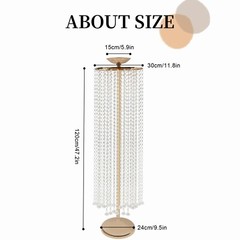 Large Gold Crystal Vases Centerpieces Flower Stand Wedding Centerpieces Decor.