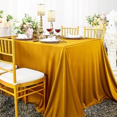 Wedding Linens Inc. 90″ x 132″ Rectangular Scuba (Wrinkle-Free) Tablecloths