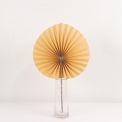 6 NATURAL Dried Tropical Palm Leaf Paper Fans Wall Backdrop Wedding Supplies