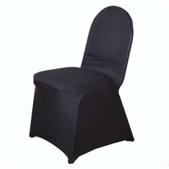10 Black Spandex Fitted Banquet Chair Covers Wedding Party Reception Decorations