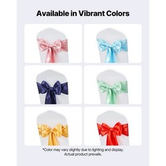 Uimoso 50PCS Navy Blue Elastic Chair Sashes for Weddings, Parties, and Dining