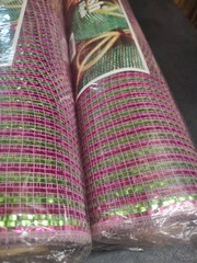2 Rolls Deco Mesh 21″ Genuine Craig Bachman 30Ft, Metallic Hot Pink & Lime Green
