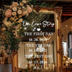 Wedding Sign Decals Wedding Party Decoration Stickers Date Personalized Selfi…
