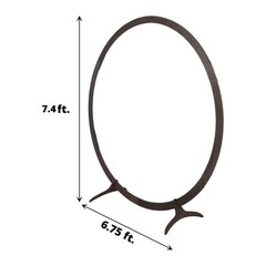 7.4 feet Dark Brown Natural Wood Round BACKDROP STAND Wedding Arch Party Events