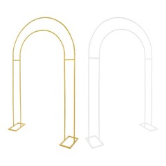 White/Gold Wedding Arch Backdrop Stand 130*40*220cm Metal Arch Backdrop Stand