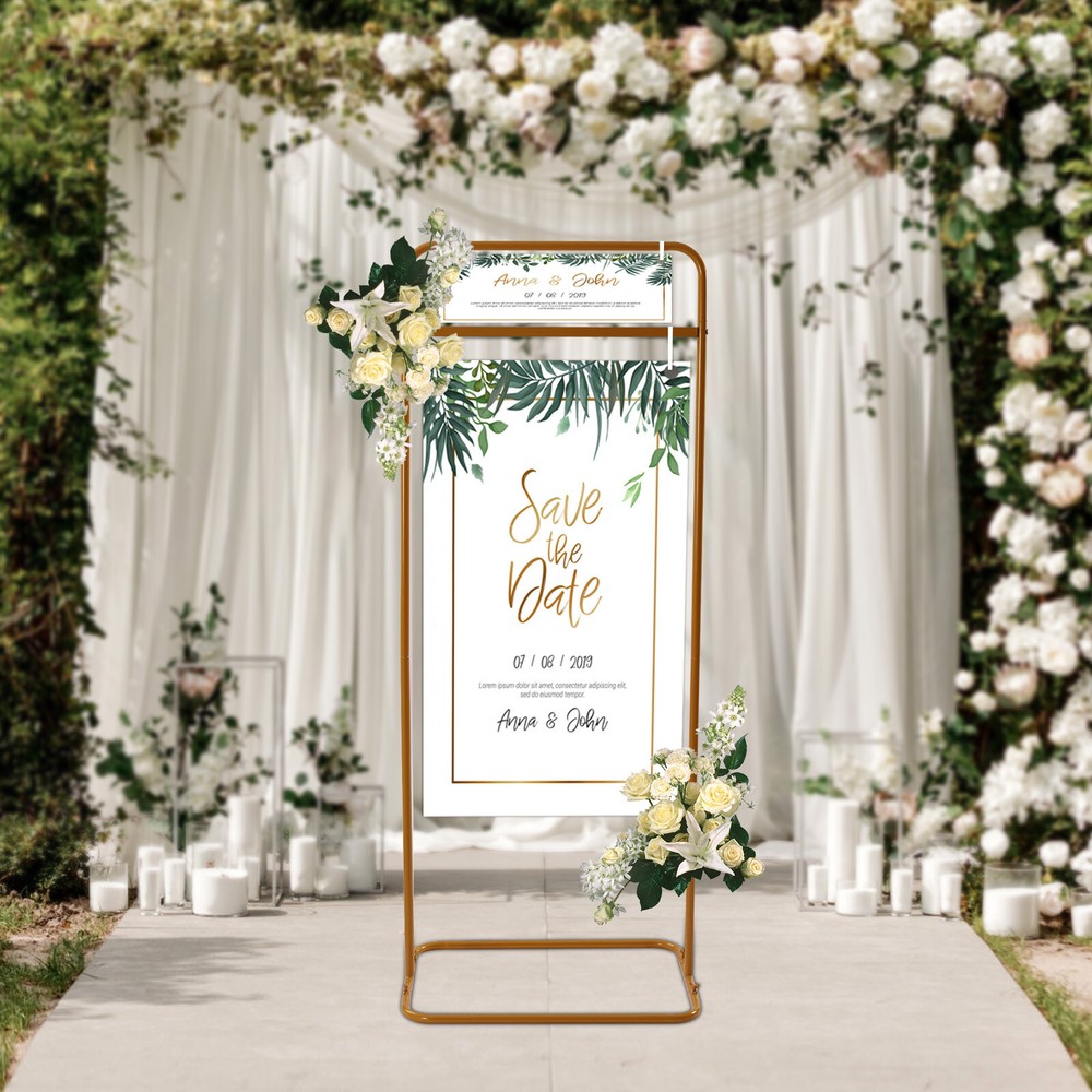 Wedding Arch Metal Backdrop Stand Balloon Flower Birthday Party Garden Decor