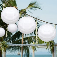 8 Pieces 30 Inch White Jumbo Paper Lanterns Large Hanging Chinese Japanese Pa…