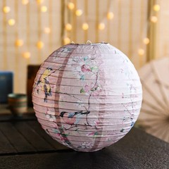 12Inch Printed Flower Round Chinese Paper Lanterns Birthday Wedding Decor Craft