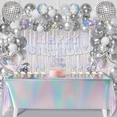 Iridescent Birthday Party Decoration Set 78Pcs, Disco Groovy 60s 70s Party Su…
