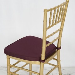 Burgundy POLYESTER CUSHION for CHIAVARI CHAIR Wedding Party Ceremony Decoration