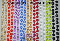 ACRYLIC CRYSTAL GARLAND STRAND CHAIN HANGING DIAMOND BEAD/TREE DECOR/1-20 METERS