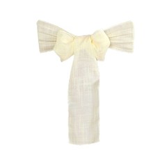 5 IVORY CHAIR SASHES Premium Polyester Faux Burlap Wedding Decorations
