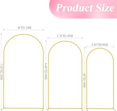 Elegant 7.2FT Gold Arch Backdrop Stand#