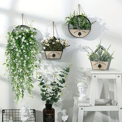 Artificial Hanging Plants Fake Plant Faux Eucalyptus Leaf Greenery Vine JQ