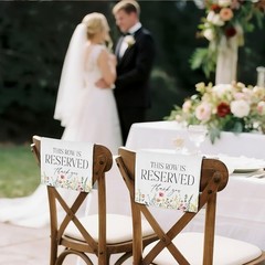 Reserved Seating Marker Weddings Memorials Elegant Chair Decor Family Theme New