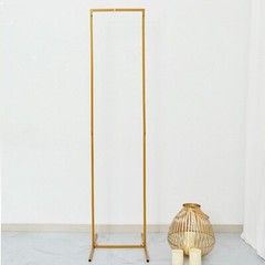 6 ft Gold Metal Floral Display Frame Rectangle BACKDROP STAND Wedding Arch Event