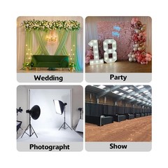 Pipe and Drape Backdrop Stand,8ft x 10ft Backdrop Stand, Adjustable Metal Hea…