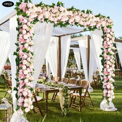 39.37×11.81in Artificial Flowers for Party Wedding Artificial Silk Flowers Row