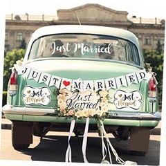 4 Sets Just Married Car Decorations Kit Wedding Car Decor | Just Married Sign