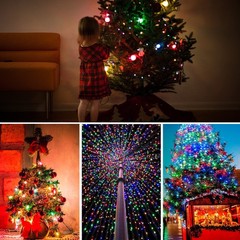 weillsnow 500 LED Multicolor Outdoor Christmas Lights, 164Ft Plug in Waterpro…