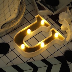 6″ tall GOLD U LED Lighted Marquee Letters Sign Party Wedding Events Decorations