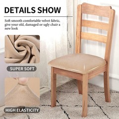 2/6PCS Stretch Dining Chair Cover – Removable Washable Slipcover Seat Protector