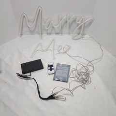 “Marry Me” LED Neon Sign Wedding Proposal 2-Piece Set w/ Remote Warm White