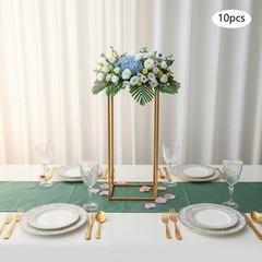 10Pcs Tall Gold Metal Flower Stand for Wedding Table Centerpieces Decor 23.6”