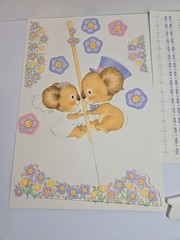 Vintage 1984 Hallmark Koalas in Love Honeycomb Wedding Shower Table Decoration