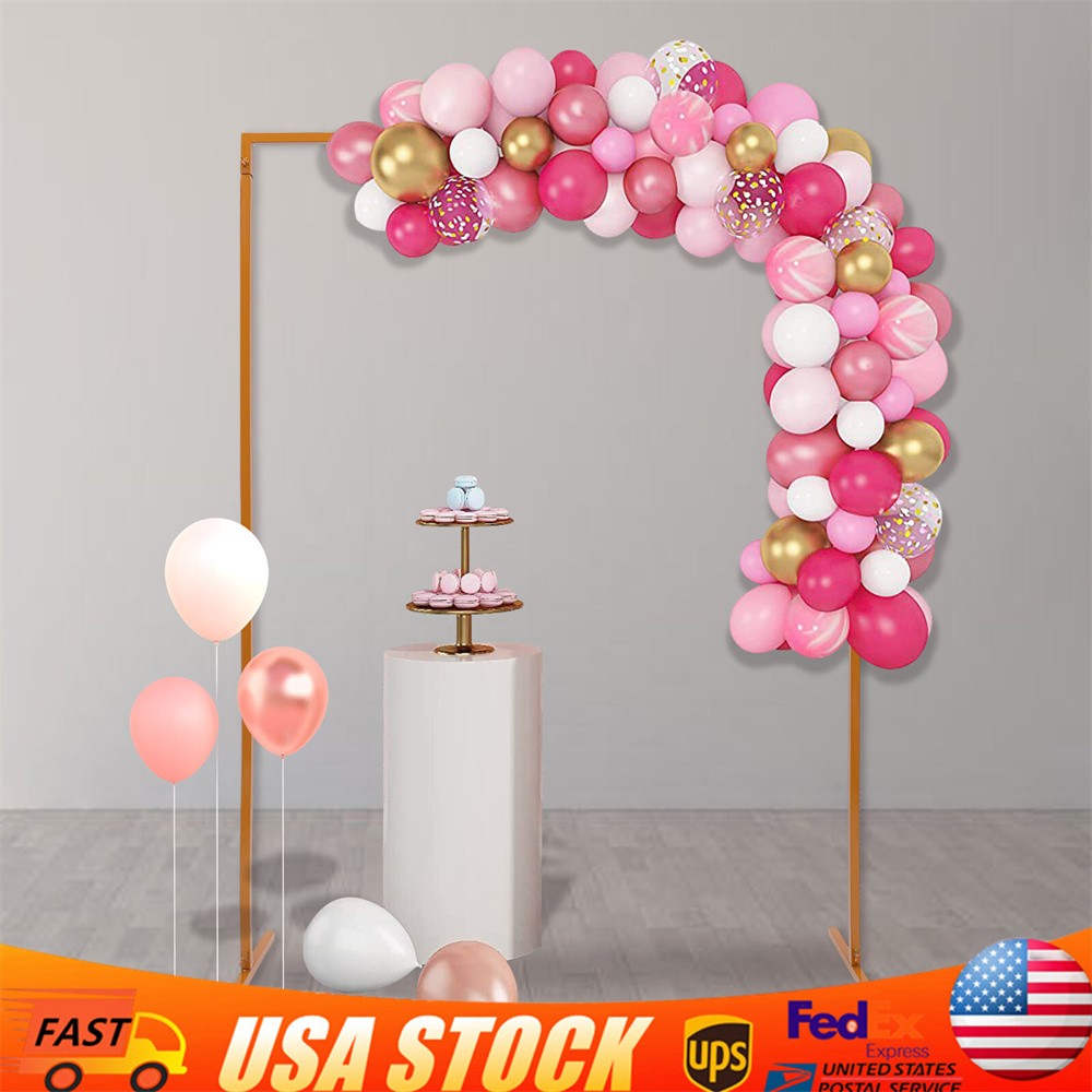 Wedding Arch Backdrop Metal Stand Square Flower Rack Frame Garden Party Decor US