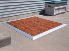 Portable Commercial Dance Floor 15×15 Wood Grain Waterproof Tiles Wedding Used
