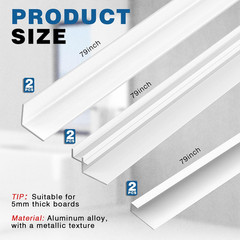 6 Pack Aluminum Trim Kit for Shower Walls & Tub Surrounds – Easy DIY Finish