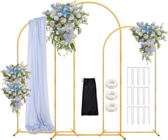 Soporte Arco Boda Fondo 6FT 5FT 4FT 3 Metal Dorado de Ceremonia Fiesta Jardin