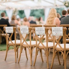 Reserved Seating Marker Weddings Memorials Elegant Chair Decor Family Theme New