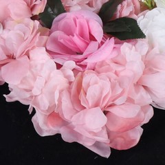 12 Pcs Artificial Flower Wall Panel Rose Dahlia Leaves Wedding Backdrop Stage
