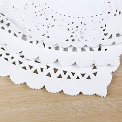 8 Inch Heart White Lace Paper Doilies for Wedding Decoration Valentine’s Day …