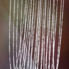 15 feet Iridescent Crystal Beaded CEILING DRAPE CURTAIN Backdrop Decorations