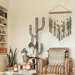 Boho Bathroom Decor Artificial Eucalyptus Hanging Wall Decor Fake G… Fast Ship
