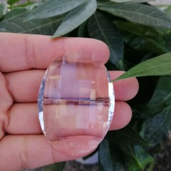 10Pcs Faceted 50mm Egg-shape 2holes Crystal Drop Pendant Chandelier Part Prisms