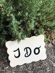 I Do White Wooden Sign For Weddings