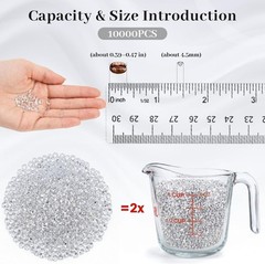 10000PCS Fake Diamonds, 4.5mm Mini Clear Diamonds Decoration Acrylic Crystal …