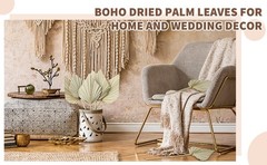 6 Pcs Small Boho Dried Palm Fans,Natural Dried Palm Spears Leaves with