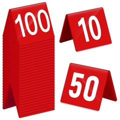Tuanse 100 Pcs Acrylic Table Numbers 1-100 Double Sided Minimalist Restaurant We
