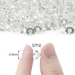 Clear Glass Diamonds 500PCS Crystal Gems Pirate Treasure 10Mm Fake Diamond