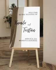 Silver Mirror Acrylic Welcome Wedding Sign – Wedding Signage – Wedding Decor