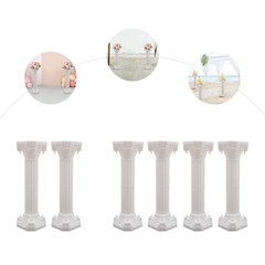 2x Roman Pillar Greek Column Statue Wedding Pedestal Stand Scenery Decoration