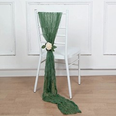 5 OLIVE GREEN Gauze Cheesecloth CHAIR SASHES Party Events Decorations Supplies