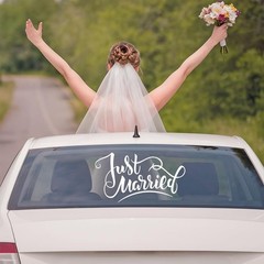 Just Married Vinyl Decal Stickers for Cars for Wall Decor Room Windows Doors …