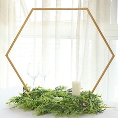 21″ Gold Hexagon Metal Flower FRAME Geometric Table Arch Centerpiece Party Event
