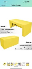 YellowTablecloth 2 Pack Fitted Rectangle 6FT Open Back Washable Trade Show Cover